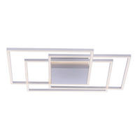 LED-DECKENLEUCHTE 75/75/7 cm   - Silberfarben, Design, Kunststoff/Metall (75/75/7cm) - Paul Neuhaus