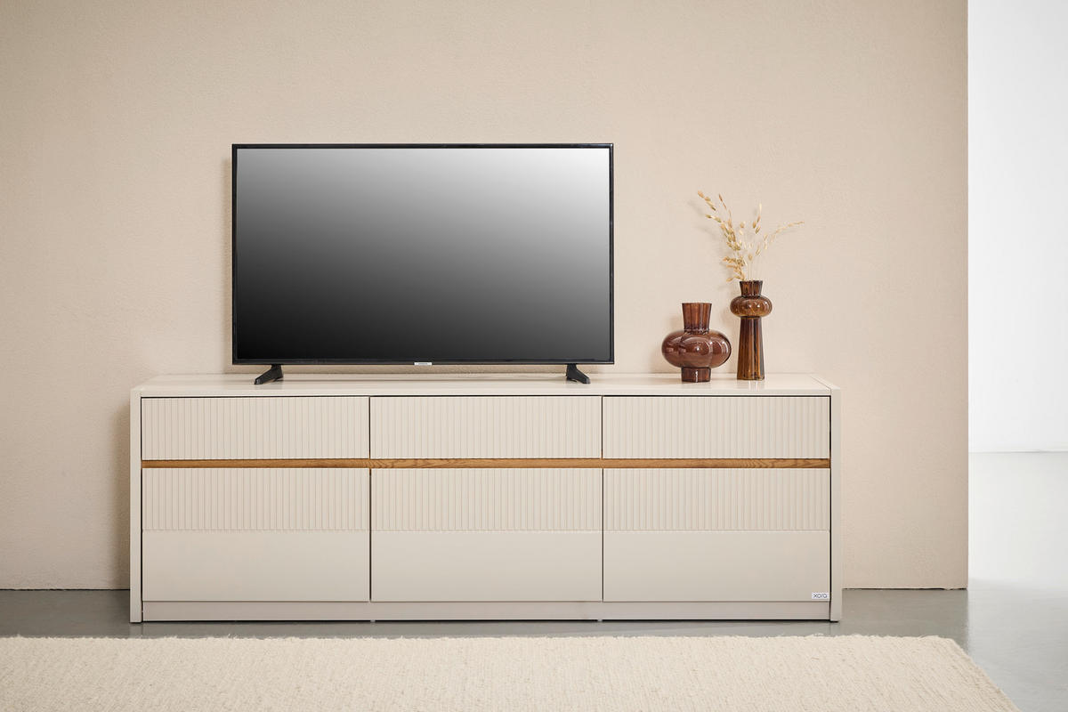 LOWBOARD  in 173/57/40 cm  - Kaschmir/Eichefarben, Trend, Holzwerkstoff (173/57/40cm) - Xora