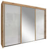 SCHWEBETÜRENSCHRANK 225/235/65 cm 3-türig  - Eiche Artisan/Weiß, Basics, Glas/Holzwerkstoff (225/235/65cm) - Cantus