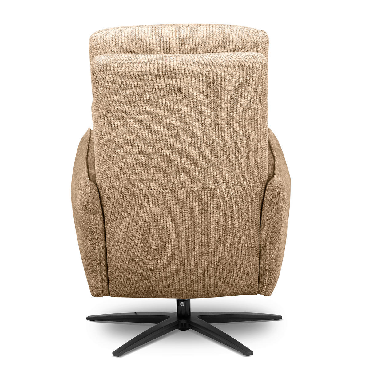 RELAXSESSEL in Textil Sandfarben  - Sandfarben/Schwarz, Design, Textil/Metall (77/107/88cm) - Livetastic