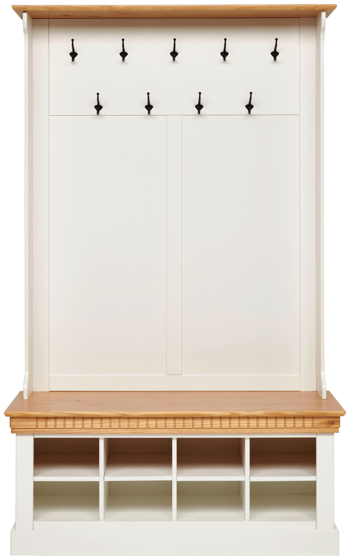 GARDEROBE  in 118/196/43 cm  - Naturfarben/Weiß, ROMANTIK / LANDHAUS, Holz (118/196/43cm) - MID.YOU