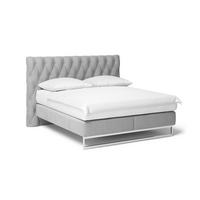 BOXSPRINGBETT 180/200 cm  in Hellgrau  - Chromfarben/Hellgrau, Design, Textil (180/200cm) - Joop!