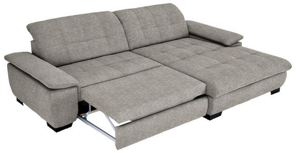 ECKSOFA in Webstoff Grau  - Schwarz/Grau, Design, Textil/Metall (265/180cm) - Carryhome