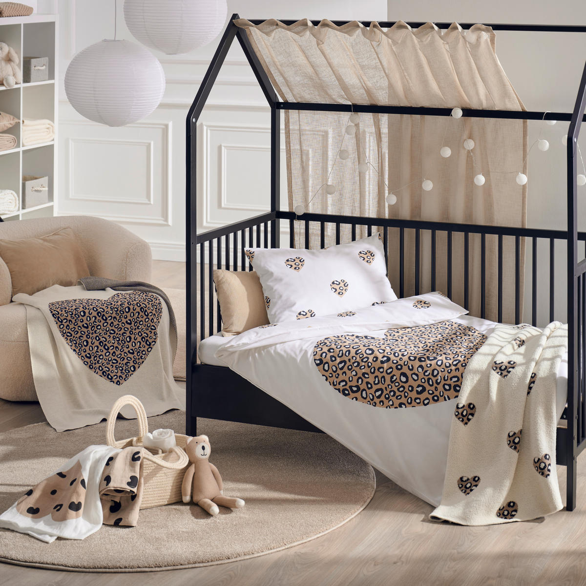 WENDEBETTWÄSCHE Webstoff 100/135 cm  - Braun/Weiß, Trend, Textil (100/135cm) - Patinio