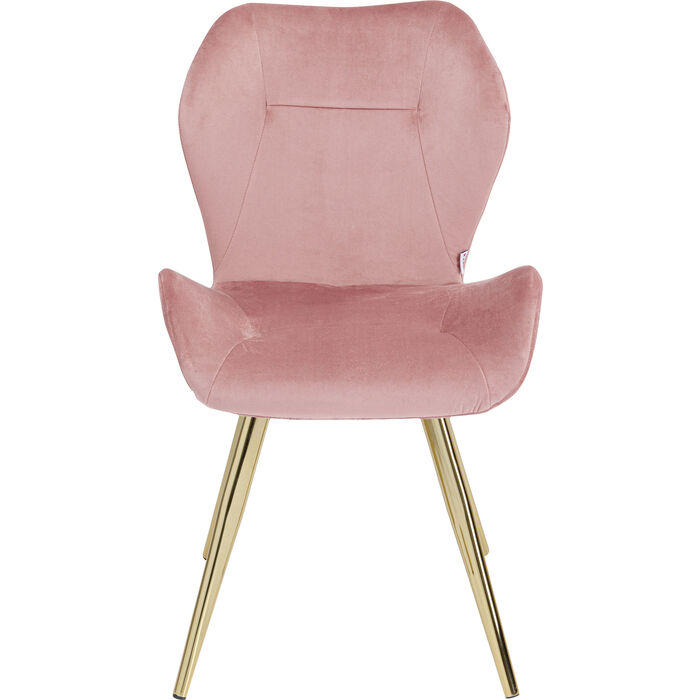 STUHL - Messingfarben/Rosa, Design, Textil/Metall (52/82/52cm) - Kare-Design