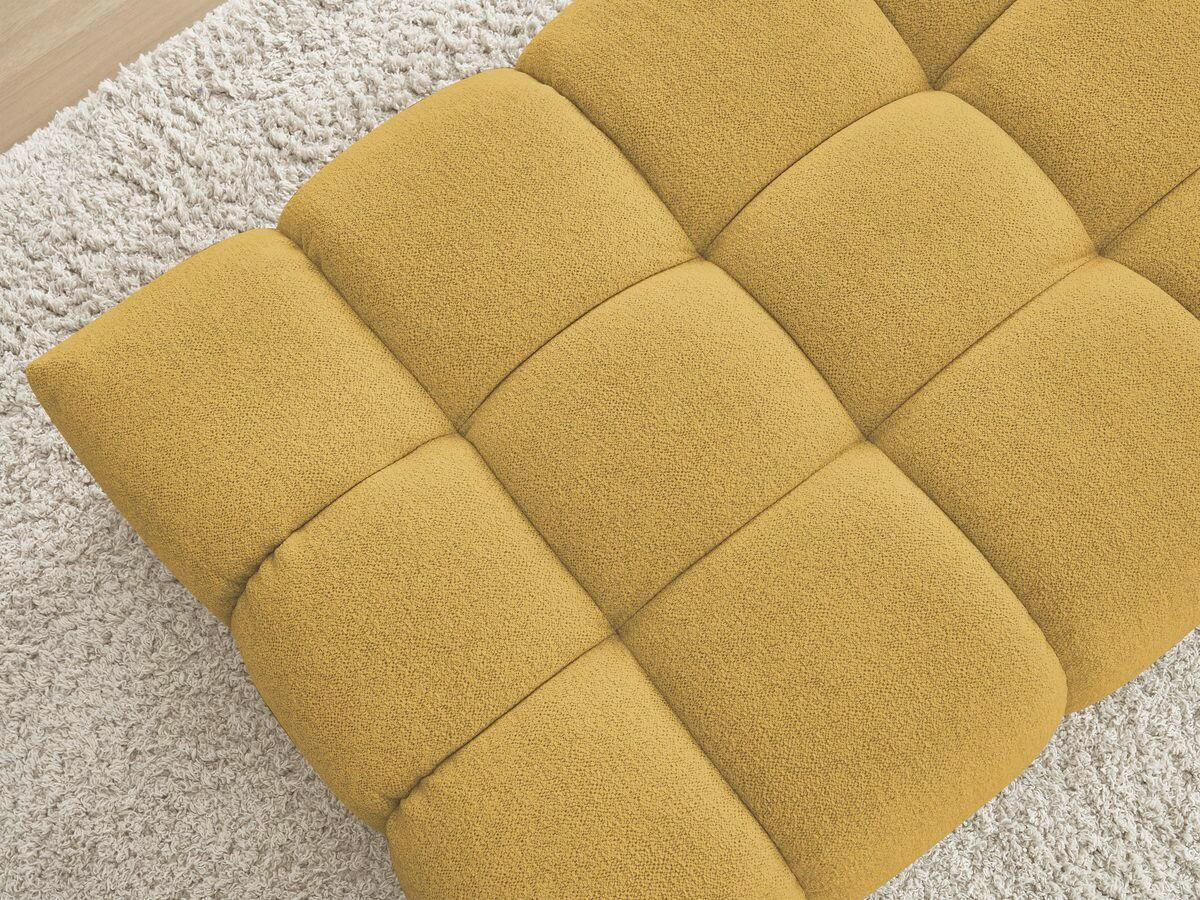 HOCKER EVEREST Flachgewebe Gelb  - Gelb/Schwarz, MODERN, Kunststoff/Textil (166/100/40cm)