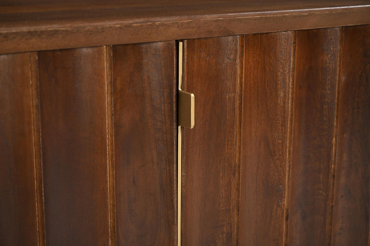 LOWBOARD  180/60/45 cm   - Messingfarben/Braun, Design, Holz/Metall (180/60/45cm) - MID.YOU