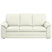 3-SITZER-SOFA Chenille Creme  - Creme/Alufarben, Konventionell, Textil/Metall (208/96/89cm) - Beldomo Comfort