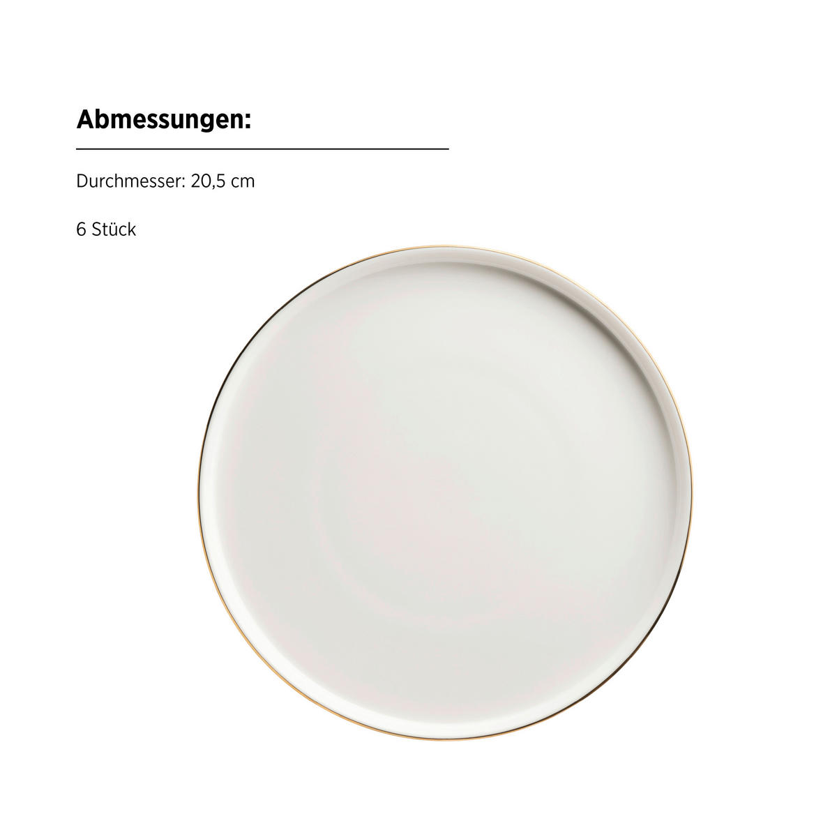 KAFFEESERVICE Weiß, Goldfarben Sita 18-teilig  - Goldfarben/Weiß, Trend, Keramik - Mäser