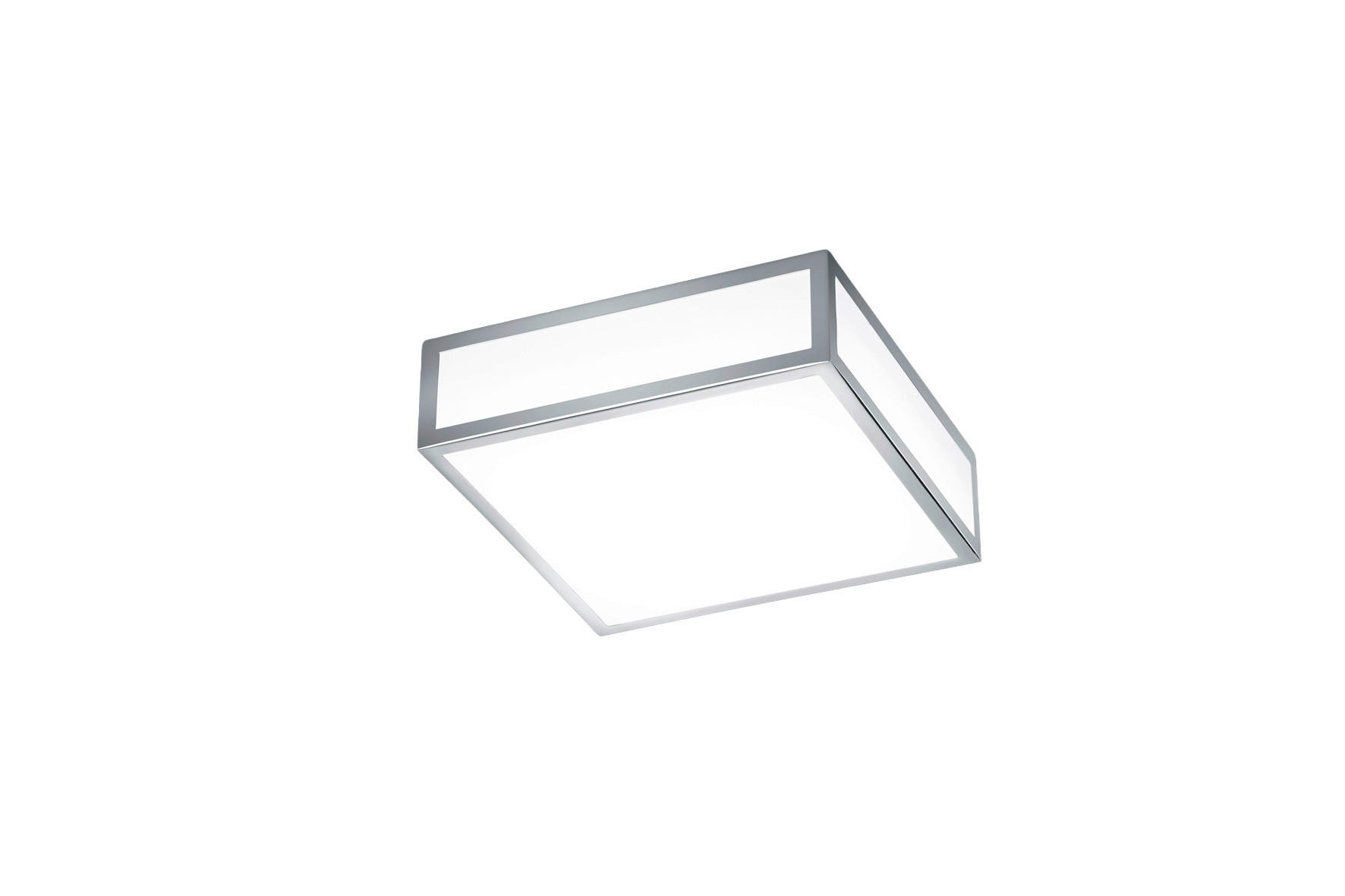 LED-BADEZIMMER-DECKENLEUCHTE Zelo 22/22/7,5 cm  - Chromfarben, Design, Kunststoff/Metall (22/22/7,5cm) - Helestra