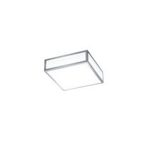 LED-BADEZIMMER-DECKENLEUCHTE Zelo 22/22/7,5 cm  - Chromfarben, Design, Kunststoff/Metall (22/22/7,5cm) - Helestra