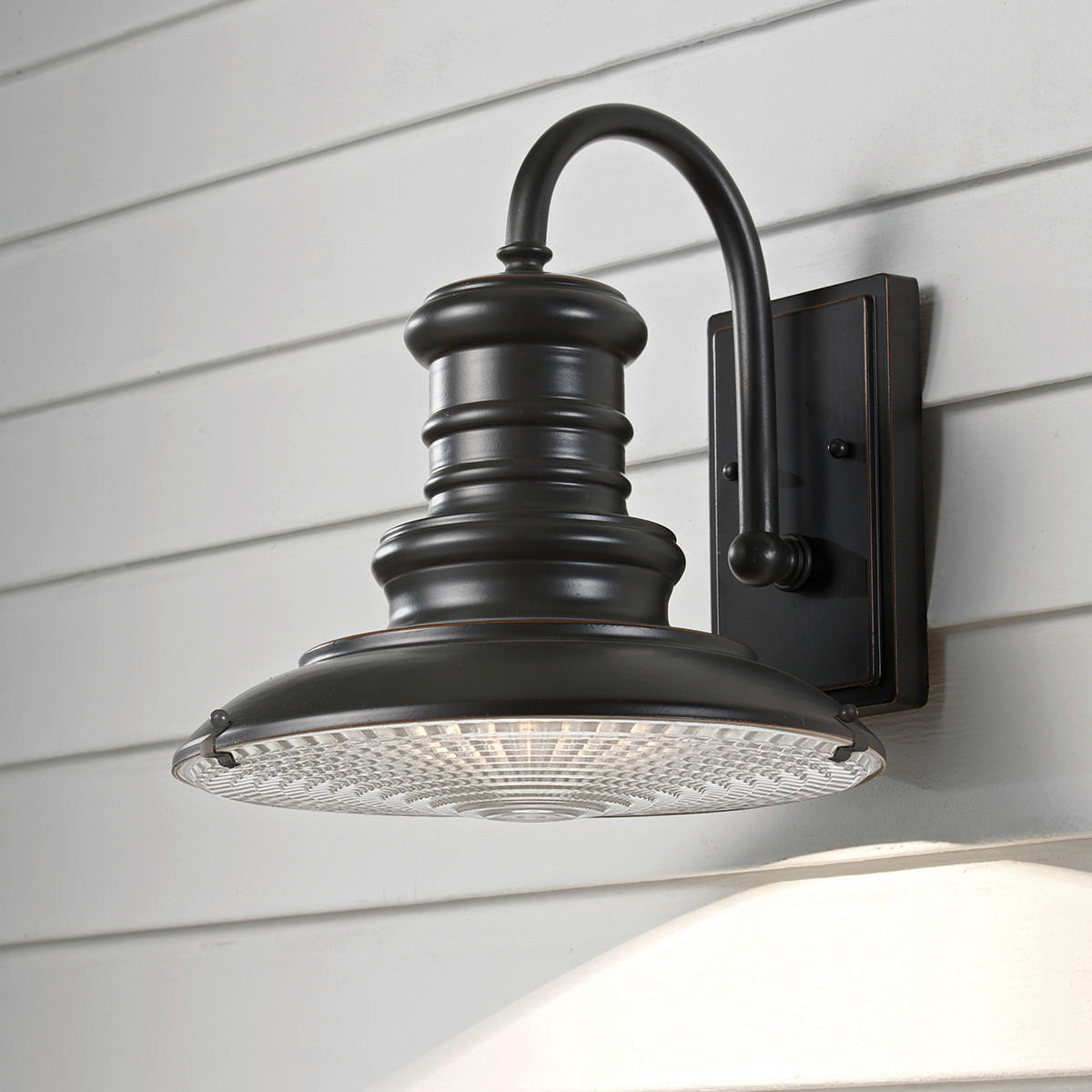 AUSSENWANDLEUCHTE - Bronzefarben, Konventionell, Glas/Metall (30.5/31.8 /34.1cm) - Elstead Lighting