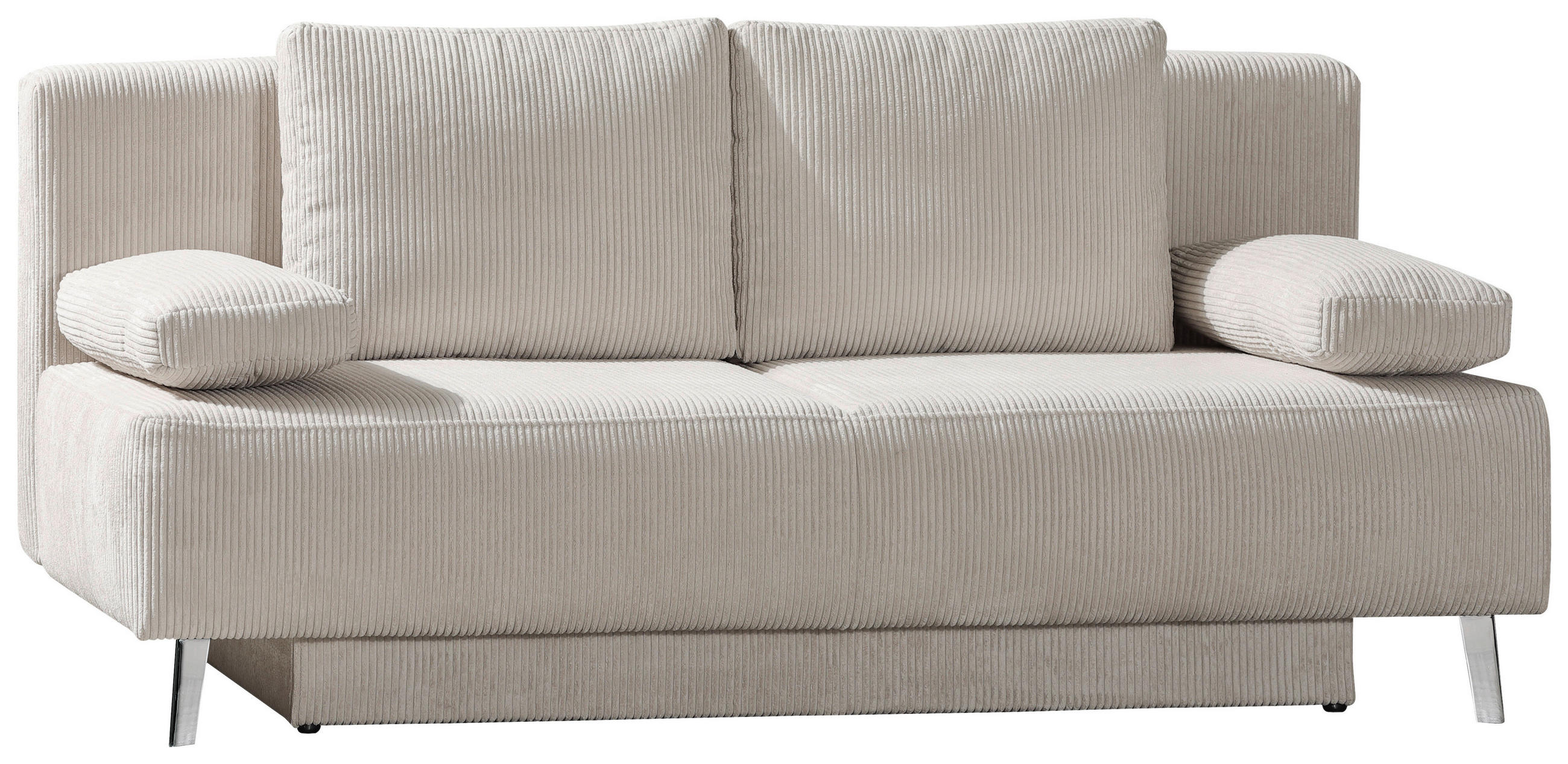 SOFA LEŽAJ bež  - bež/crna, Konvencionalno, tekstil/metal (193/85/88cm) - Novel