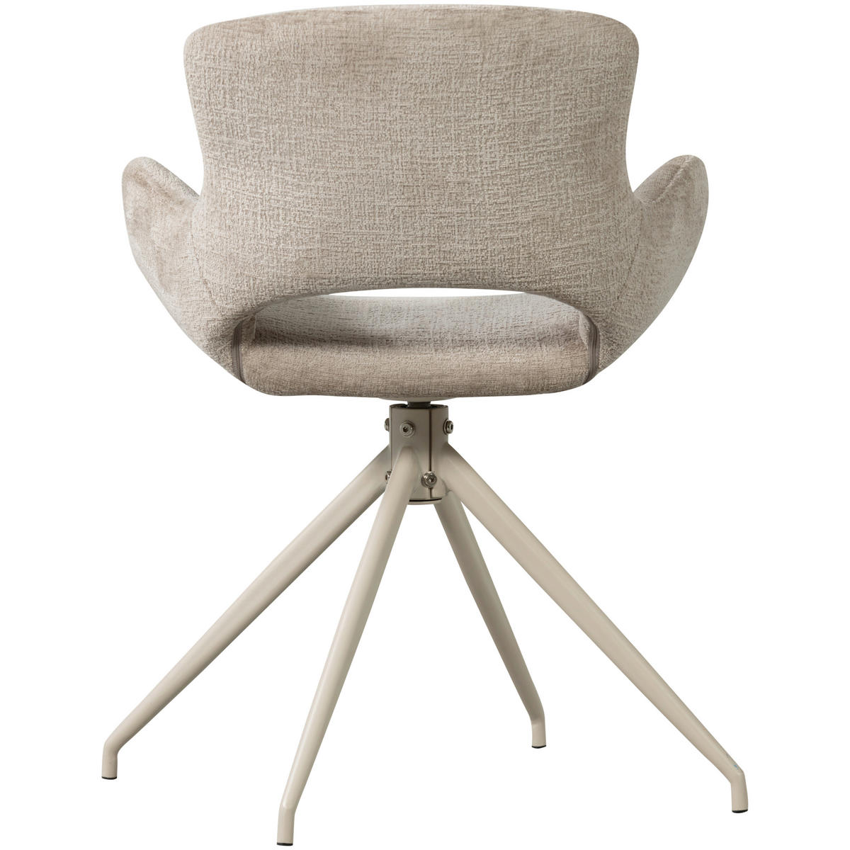 ARMLEHNSTUHL-SET 2 Stück  in Samt  - Sandfarben, MODERN, Textil/Metall (58/58/82cm) - Livetastic