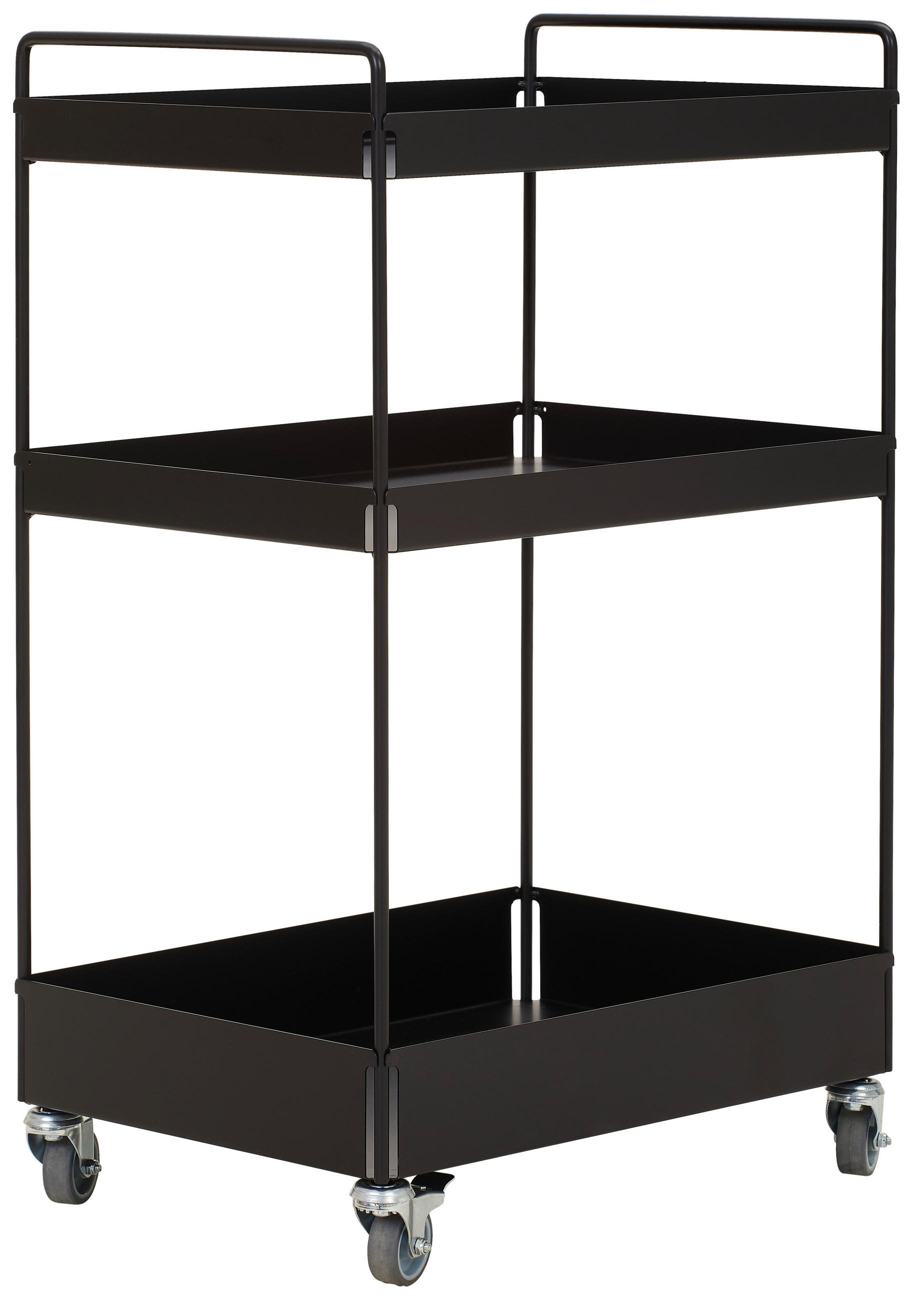 SERVIERWAGEN Schwarz  - Schwarz, Design, Metall (47/77/35cm) - MID.YOU
