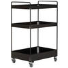 SERVIERWAGEN Schwarz  - Schwarz, Design, Metall (47/77/35cm) - MID.YOU