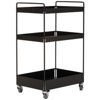 SERVIERWAGEN Schwarz  - Schwarz, Design, Metall (47/77/35cm) - MID.YOU