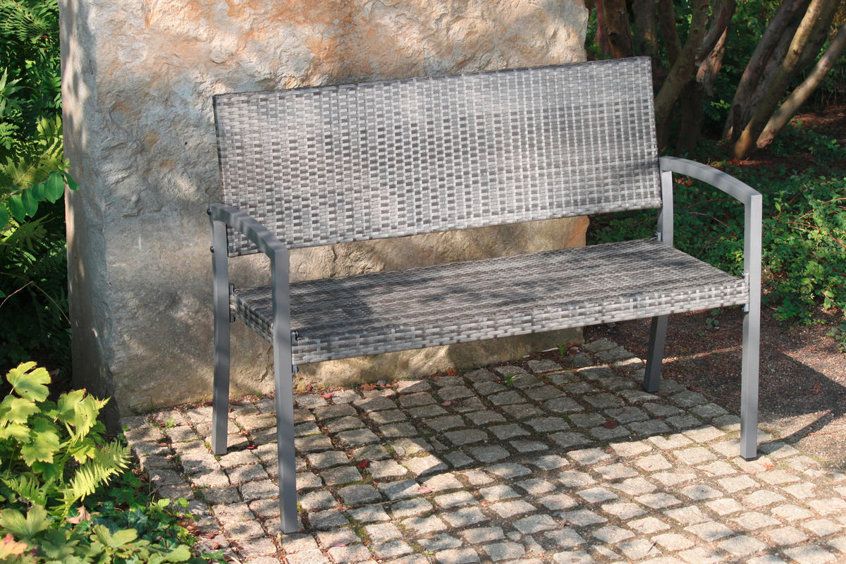 LAVICE PRO DVA kov, plast - tmavě šedá, Basics, kov/plast (116/60/87cm) - Gardenson