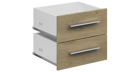 SCHUBKASTENEINSATZ 36,4/34,1/36,6 cm   - Eichefarben, KONVENTIONELL, Holzwerkstoff (36,4/34,1/36,6cm) - Voleo