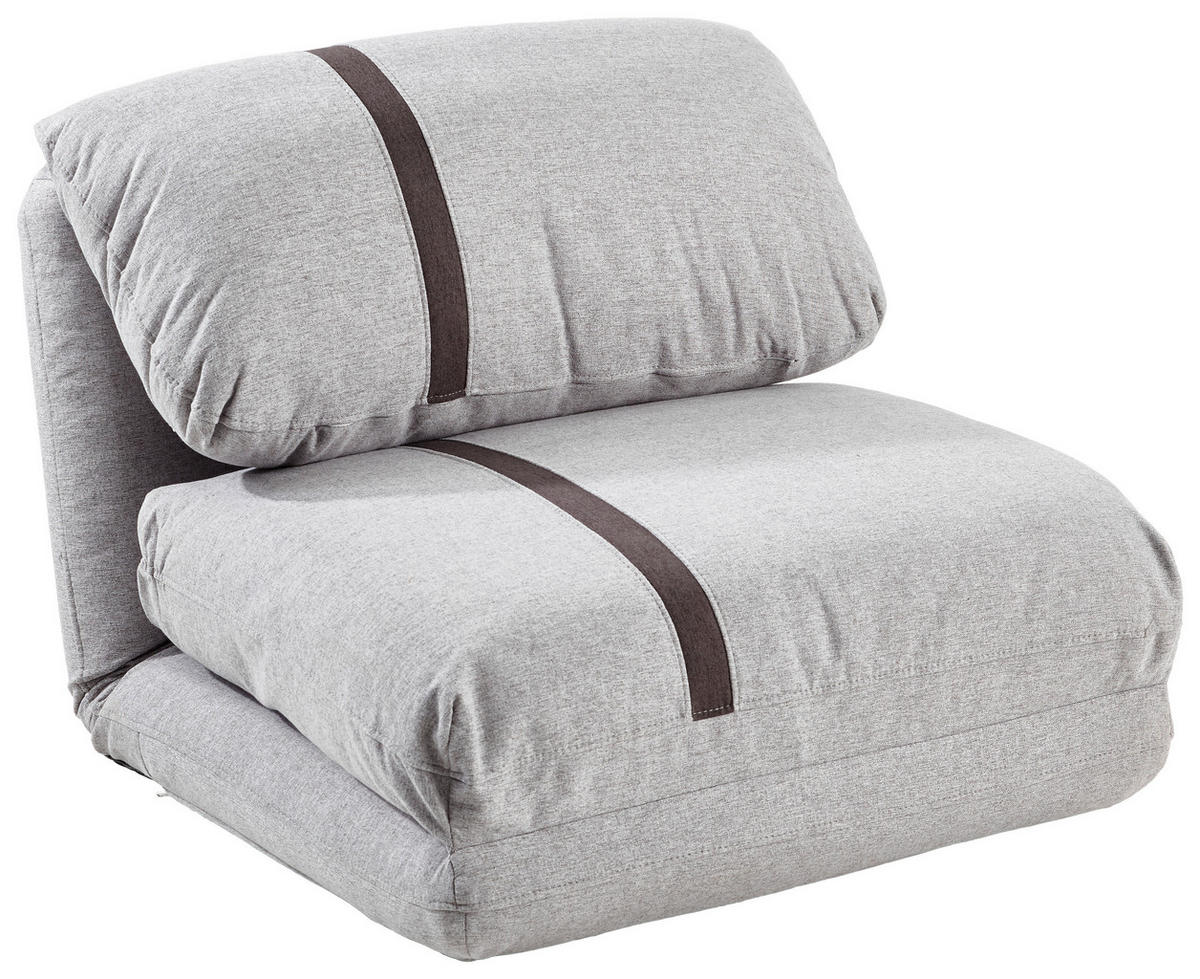 SCHLAFSESSEL  in Webstoff Hellgrau  - Dunkelgrau/Hellgrau, Design, Textil (78/58/82cm) - Livetastic
