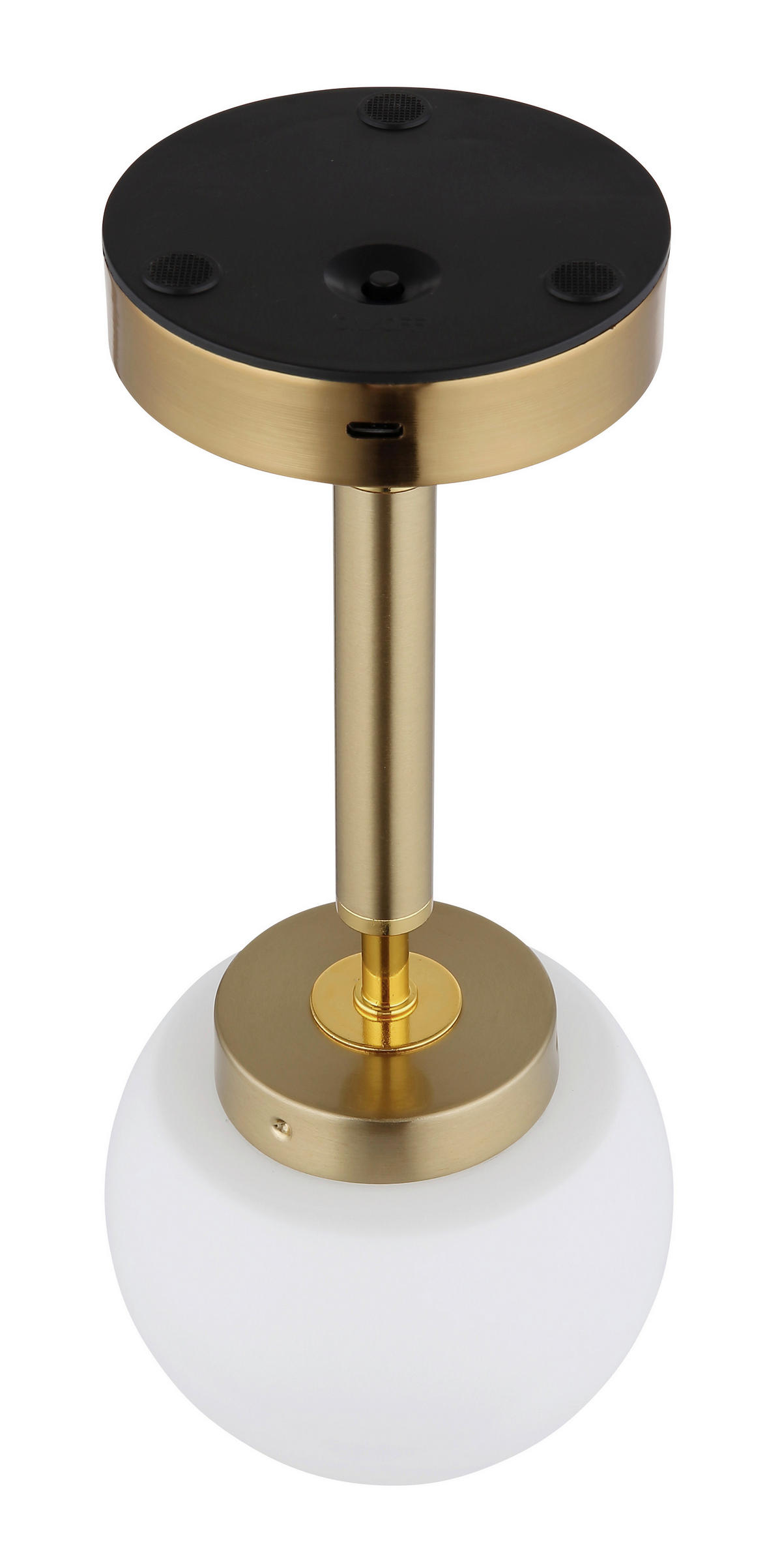 STOLNÍ LED LAMPA, dotykový stmívač, 11,5/28,5 cm  - černá/opál, Konvenční, kov/plast (11,5/28,5cm) - Globo