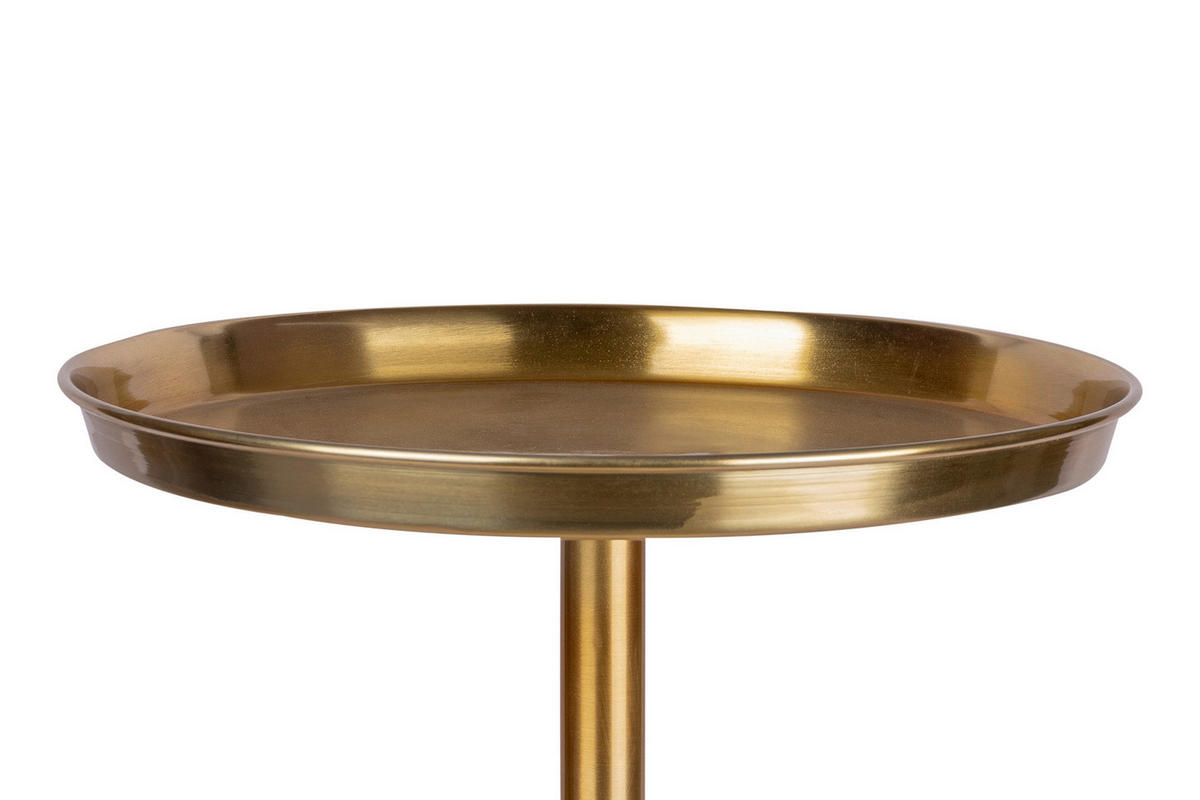 BEISTELLTISCH Goldfarben rund  - Goldfarben, Design, Metall (40,5/58,5cm) - Kayoom