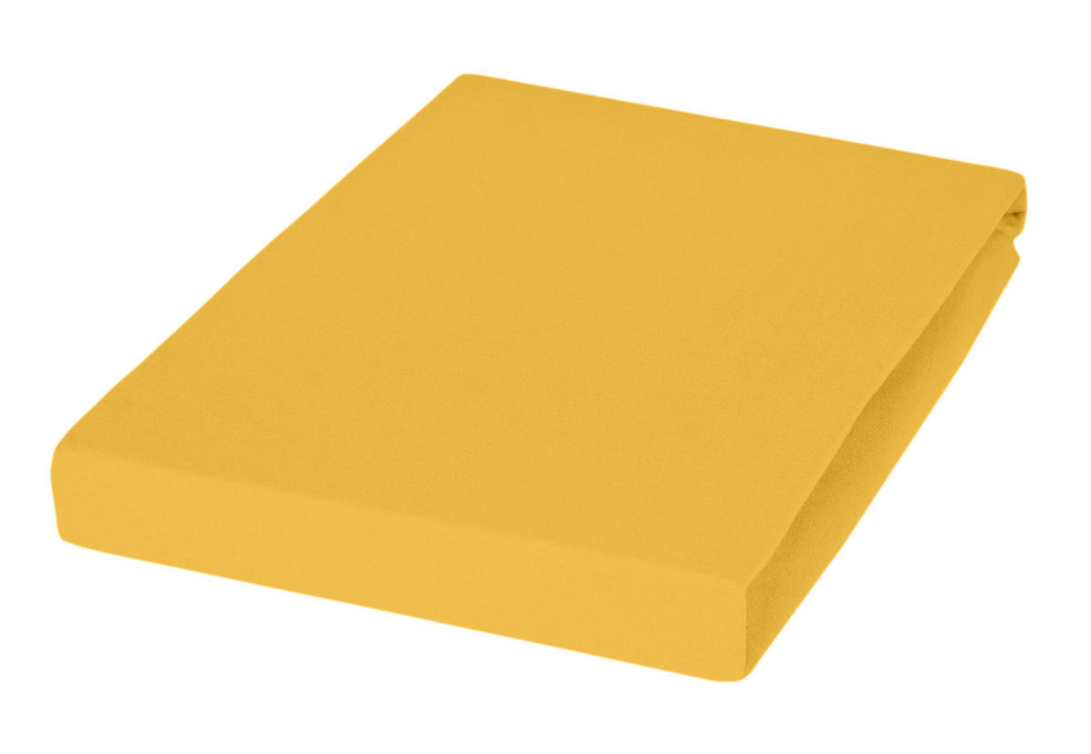 SPANNBETTTUCH Jersey  - Gelb, Basics, Textil (100/200cm) - Janine