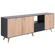 SIDEBOARD 234,3/70,6/46 cm - Eichefarben/Schwarz, Design, Holz/Holzwerkstoff (234,3/70,6/46cm) - Anrei