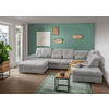 WOHNLANDSCHAFT in Chenille Silberfarben  - Chromfarben/Silberfarben, Design, Textil/Metall (195/376/254cm) - Livetastic