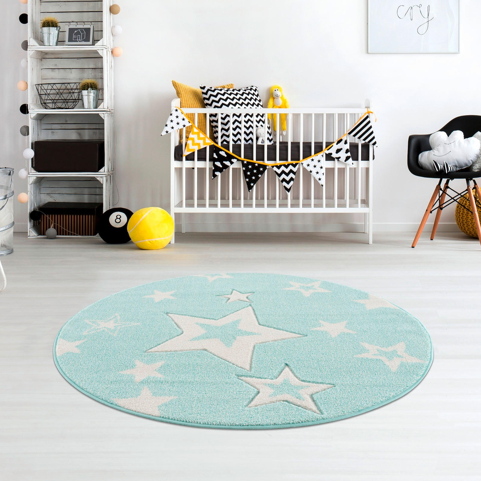 KINDERTEPPICH 150/150 cm Happy Rugs  - Mintgrün, Basics, Textil (150/150cm)