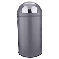 ABFALLEIMER 50 L  - Grau, KONVENTIONELL, Metall (34/74cm) - P & B