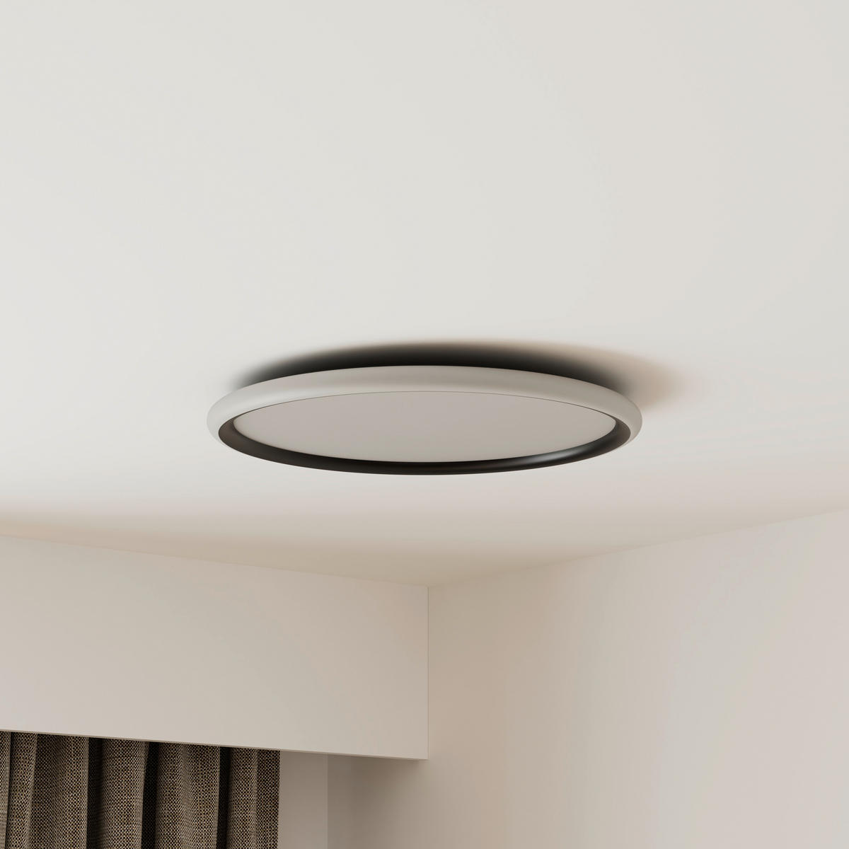 LED-DECKENLEUCHTE Rovinj 40/3,5 cm   - Schwarz, LIFESTYLE, Kunststoff (40/3,5cm) - Novel