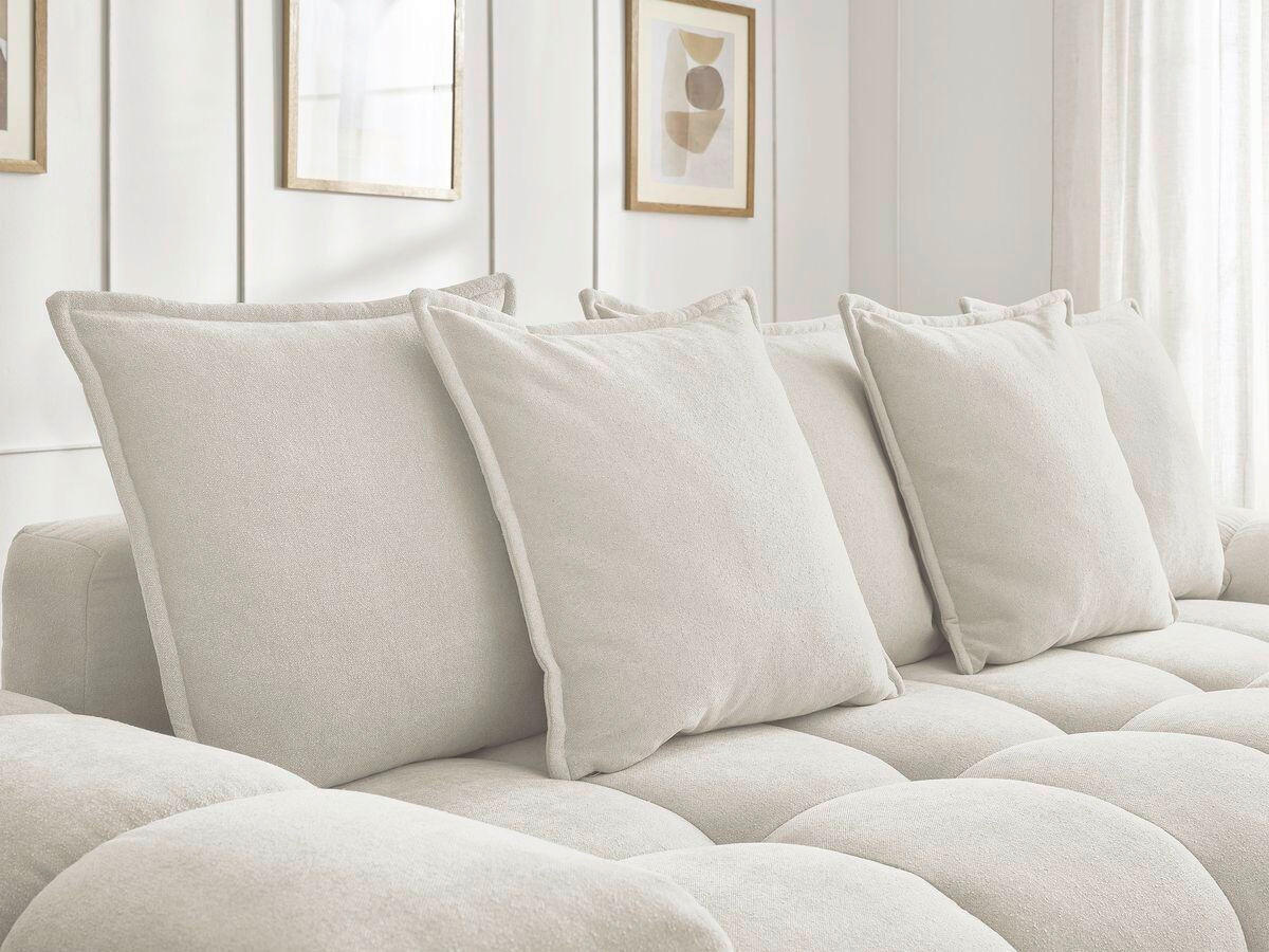 SCHLAFSOFA EVEREST  mit Rücken echt, Armteil links, Armteil rechts Struktur Beige  - Beige/Schwarz, MODERN, Kunststoff/Textil (278/115/90cm)