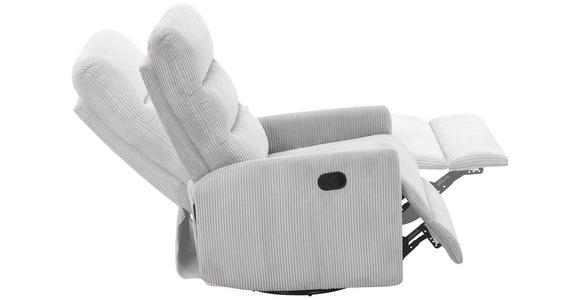 RELAXSESSEL Cord Relaxfunktion    - Hellgrau/Schwarz, Design, Textil/Metall (78/107/95cm) - Carryhome