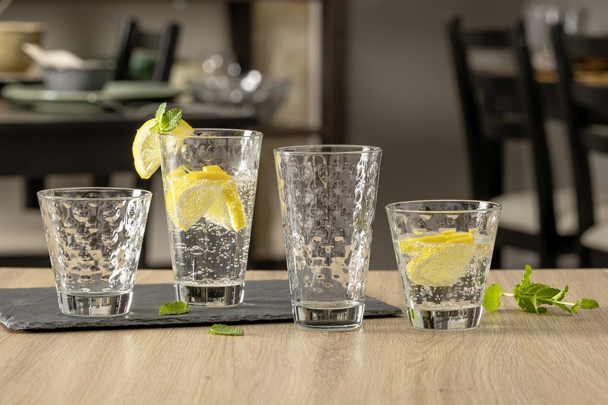 GLÄSERSET Optic  8-teilig  - Transparent, Glas - Leonardo