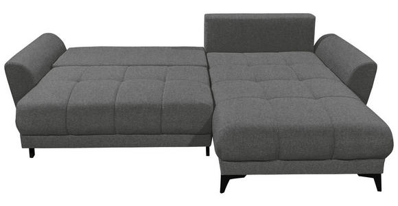 ECKSOFA in Webstoff Anthrazit  - Anthrazit/Schwarz, KONVENTIONELL, Kunststoff/Textil (281/189cm) - Carryhome