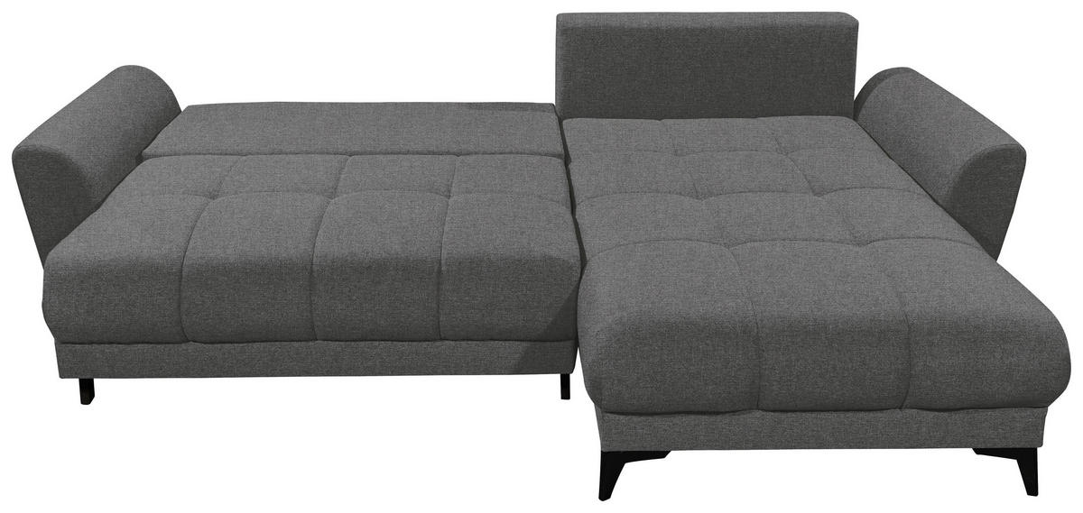 ECKSOFA in Webstoff Anthrazit  - Anthrazit/Schwarz, Konventionell, Kunststoff/Textil (281/189cm) - Carryhome