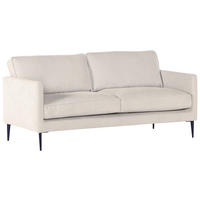 2-SITZER-SOFA Cord Weiss  - Weiss/Schwarz, Design, Holz/Textil (175/64/85cm) - Ambia Home