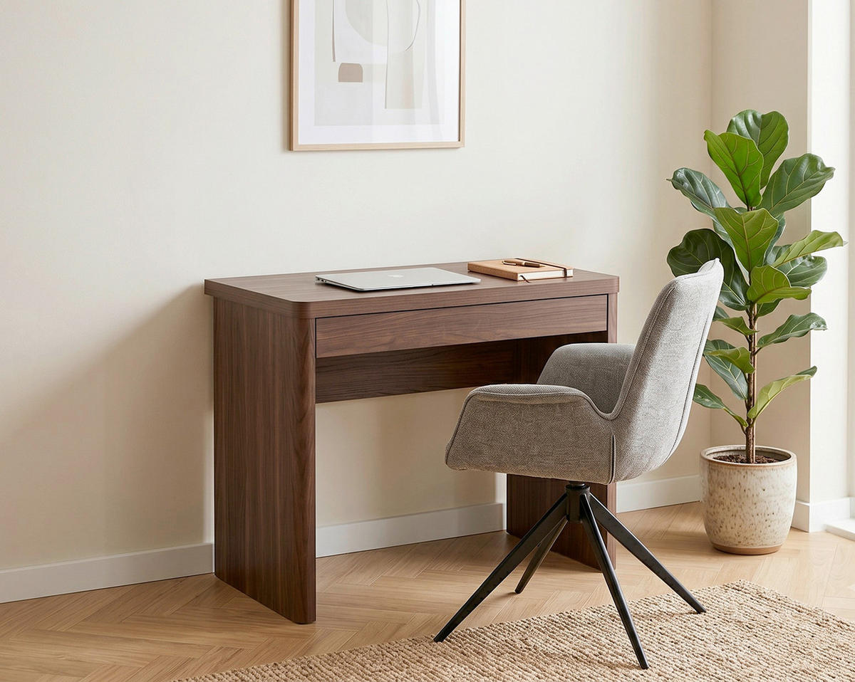 SCHREIBTISCH 80/44/76 cm Walnussfarben in verschiedenen Holz-Dekoren erhältlich  - Walnussfarben, Konventionell, Holzwerkstoff (80/44/76cm) - MID.YOU