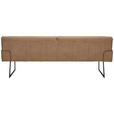 SITZBANK 238/90/75 cm Echtleder Braun  - Schwarz/Braun, Design, Leder/Metall (238/90/75cm) - Moderano