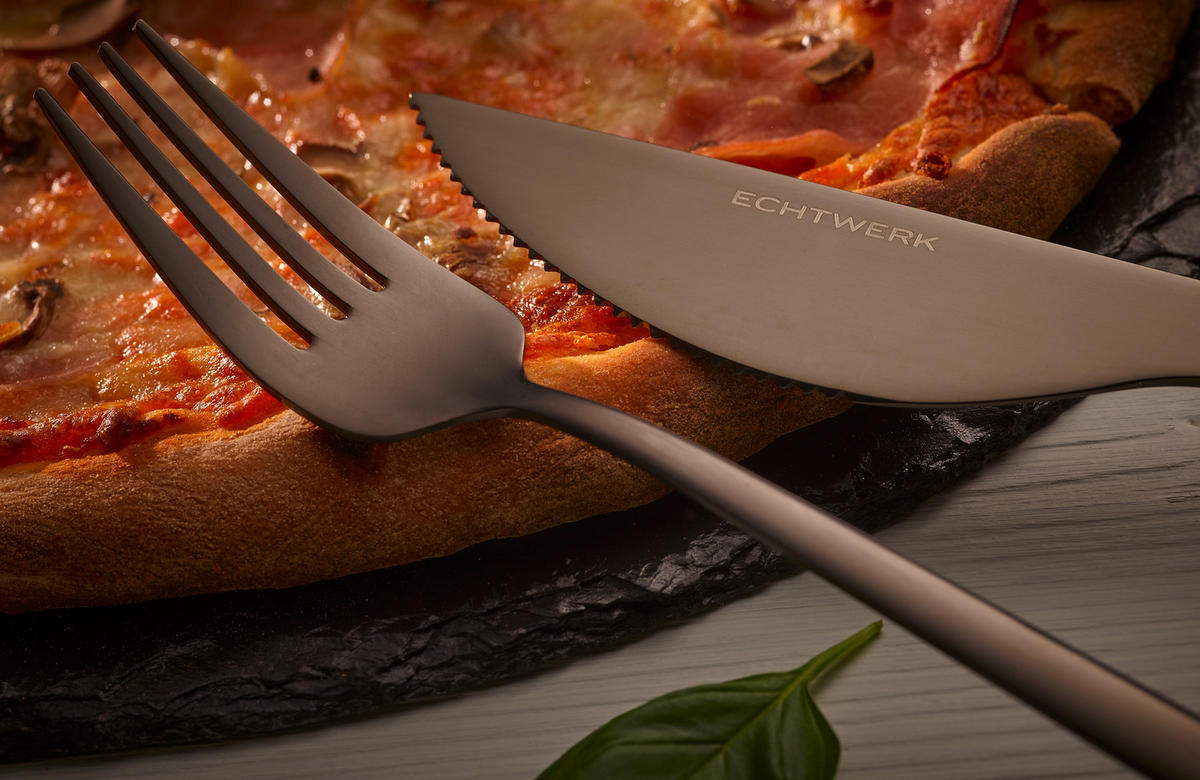 PIZZABESTECK   - Schwarz, Basics, Metall (23cm) - Echtwerk
