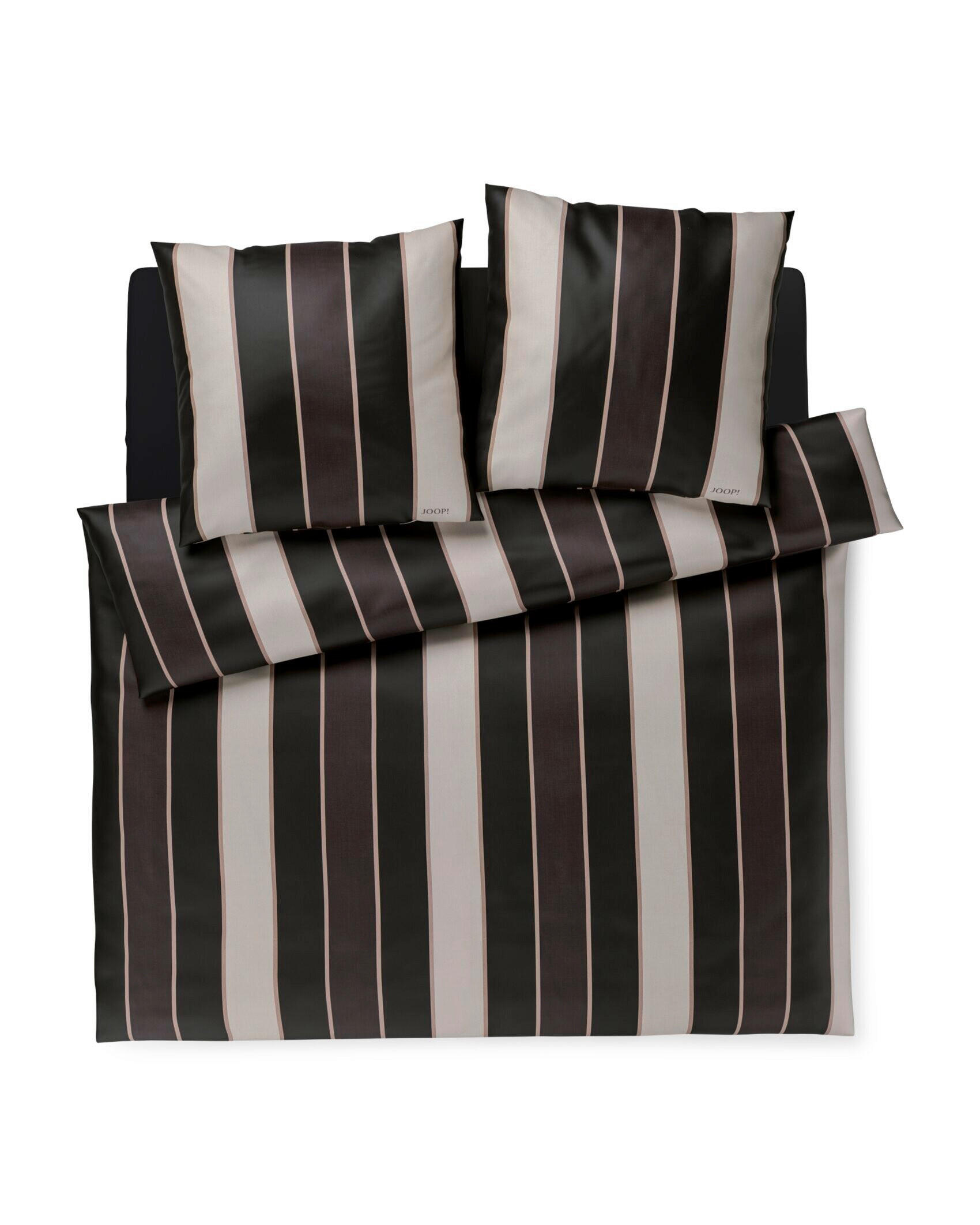 BETTWÄSCHE 3-teilig JOOP! STRIPES Jersey 200/220 cm  - Schwarz, Basics, Textil (200/220cm) - Joop!