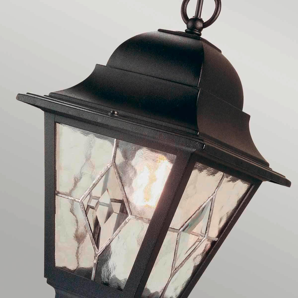 AUSSENHÄNGELEUCHTE - Schwarz, Konventionell, Glas/Metall (39,5/18,4/18,4cm) - Elstead Lighting