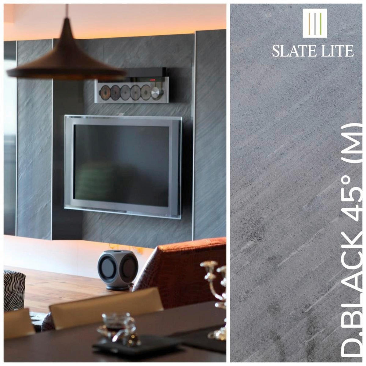 WANDPANEEL Anthrazit, Grau, Dunkelgrau  - Dunkelgrau/Anthrazit, Basics, Kunststoff/Stein (240/120cm)