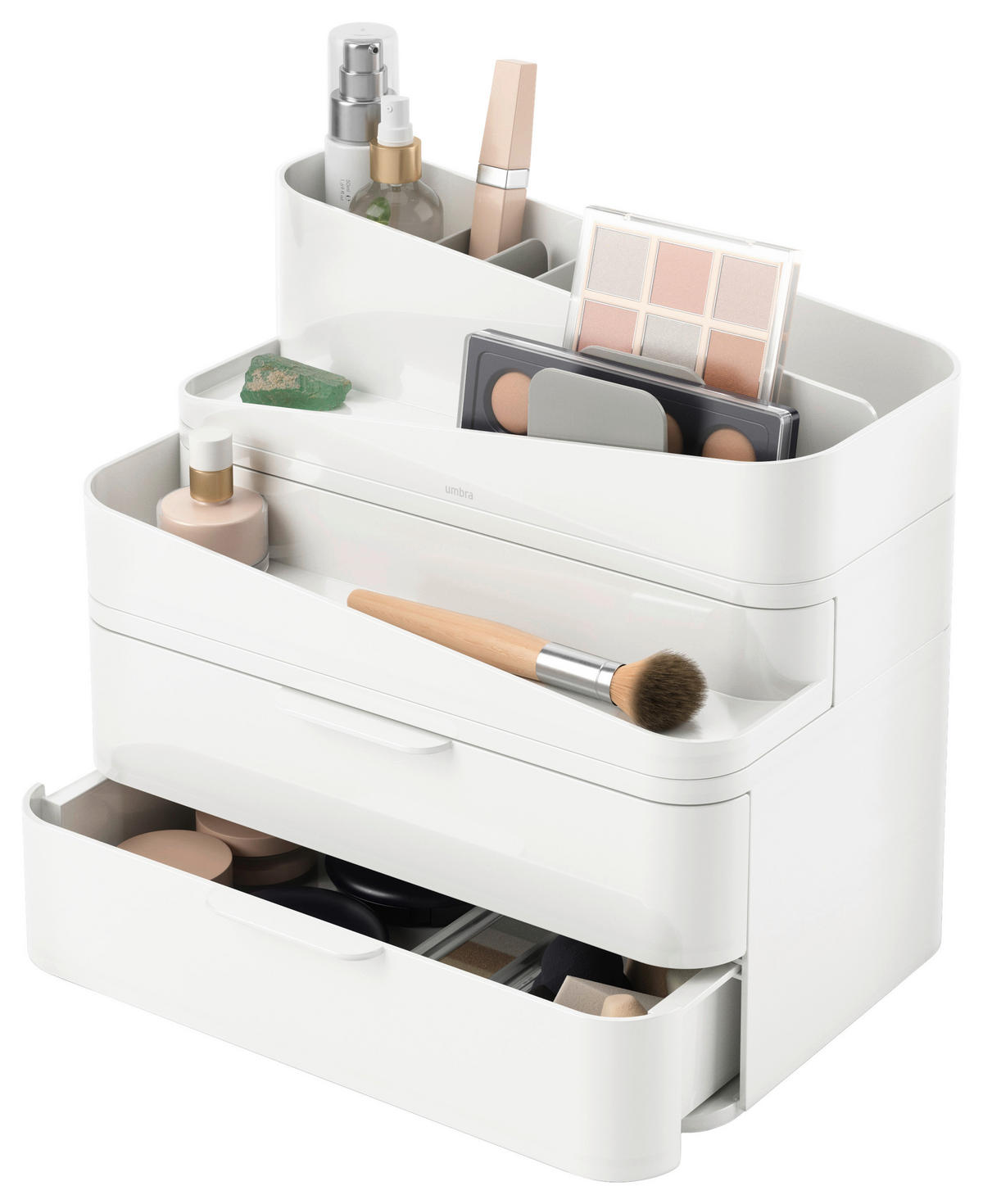 ORGANIZATOR ZA KOZMETIKU  siva, bijela  GLAM  - bijela/siva, Basics, plastika (48,4/24,8/26,7cm) - Umbra
