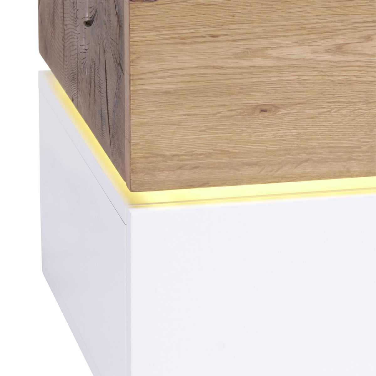 NISKA KOMODA   160/45/41,5 cm   bijela, boje hrasta   - bijela/boje hrasta, Design, drvni materijal/drvo (160/45/41,5cm) - Novel