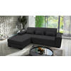 ECKSOFA Dunkelgrau Struktur, Bouclé  - Dunkelgrau/Schwarz, Design, Kunststoff/Textil (175/270cm) - MID.YOU