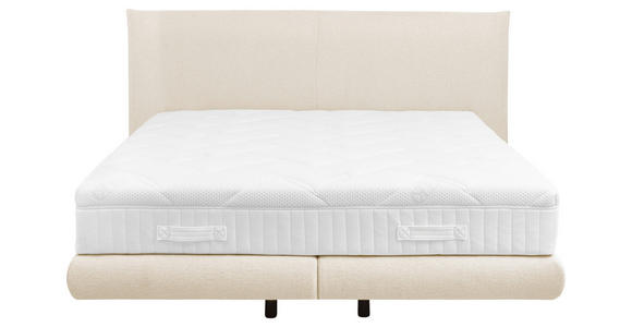 BOXSPRINGBETT 180/200 cm  in Sandfarben  - Sandfarben/Schwarz, Design, Holz/Holzwerkstoff (180/200cm) - Dieter Knoll