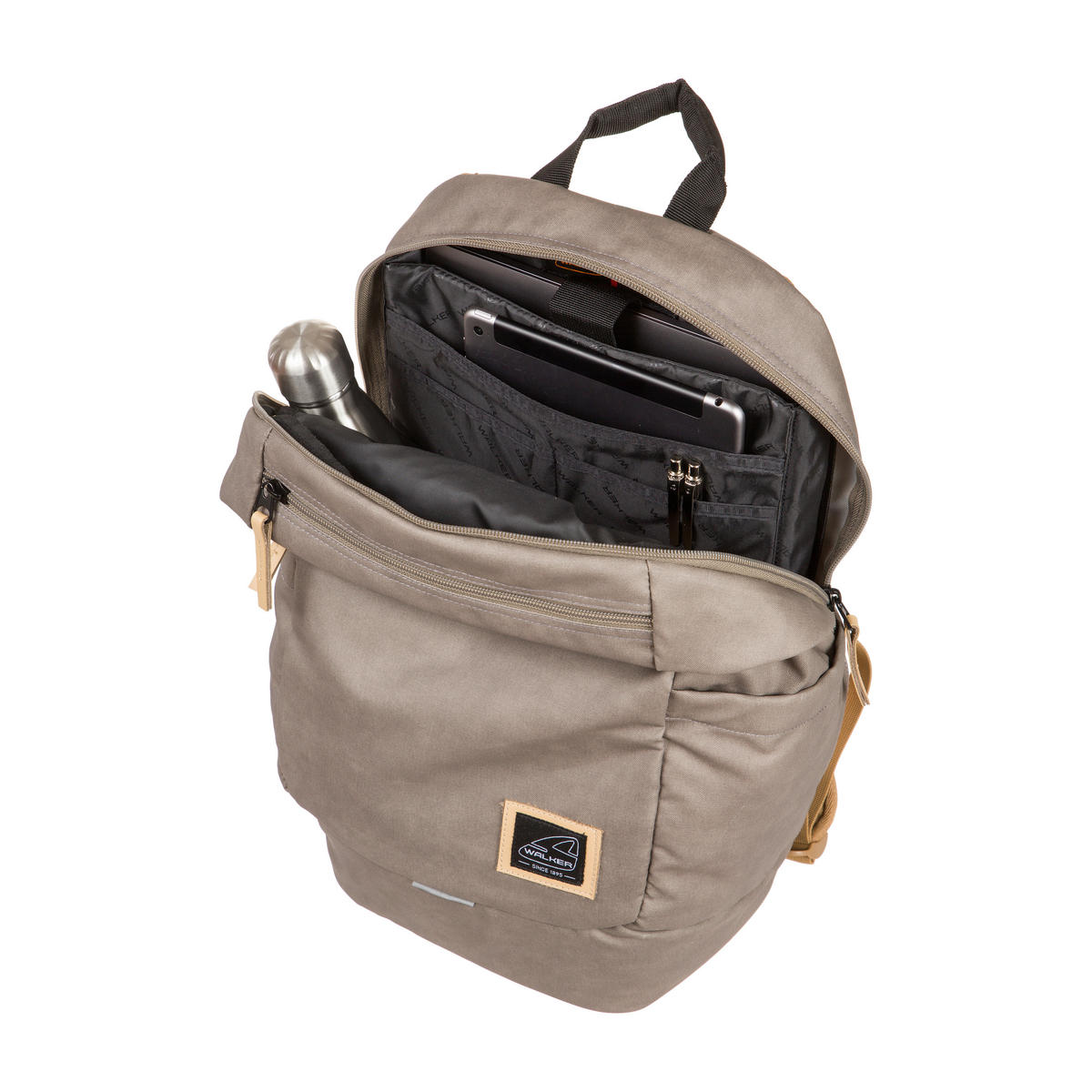 RUCKSACK WALKER  - Greige, KONVENTIONELL, Textil (34cm) - Schneiders