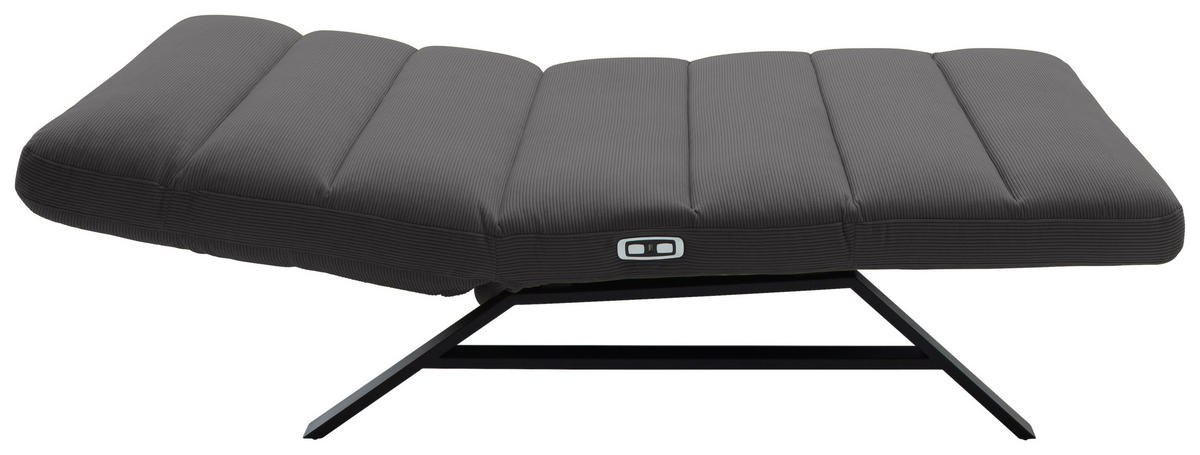 RELAXLIEGE Feincord Mokka  - Schwarz/Mokka, Design, Textil/Metall (120/54-113/158-198cm) - Pure Home Lifestyle
